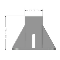 33-4590-1 MODULAR SOLUTIONS FOOT 45MM X 90MM (4)SIDED FOOT W/11MM FLOOR ANCHOR HOLES